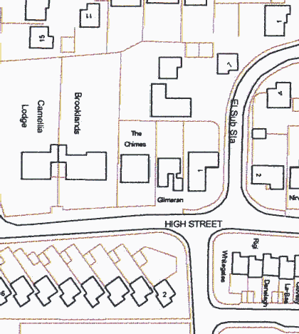 Fig. 1 Canewdon showing the two designated conservation areas and listed buildings (dotted)