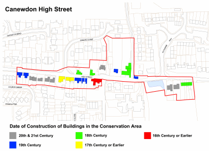 Fig.10 Date of construction of buildings in the conservation area.
