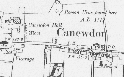 Fig. 7 Canewdon from the 2nd Edition OS map, 1897.