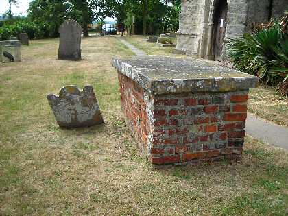 Fig. 22 Listed headstone adjacent to a tabletomb