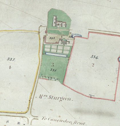 Fig. 3 Map of Vicarage Lands, 1788 (ERO D/DU 743)