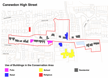 Fig. 22 Use of buildings in the conservation area.