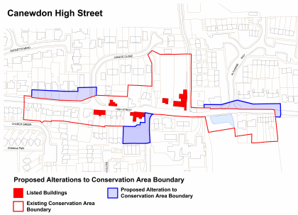 Fig. 44 Proposed alterations to conservation area boundary.