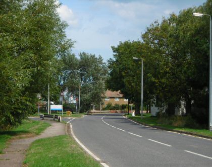 Fig. 13 Spinal road looking north towards the road junction.