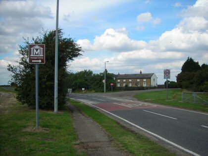 Fig. 16 Looking west towards the old school.