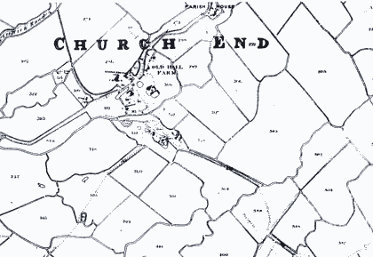Fig. 4 Tithe map of Churchend, c.1847.