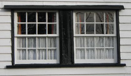 Fig. 15 Small paned sash windows with pentice.