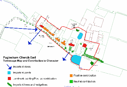 Fig.37 Townscape map of conservation area and individual contributions to character.