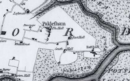 Fig. 5 Detail of Chapman and Andre map, Church End, 1777.