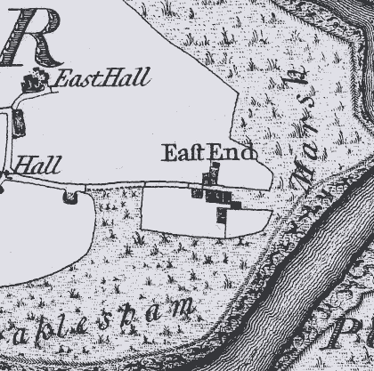 Fig. 4 Detail of Chapman and Andre map, East End, 1777.