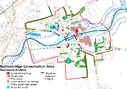Figure 13: Townscape analysis of Battlesbridge Conservation Area.
