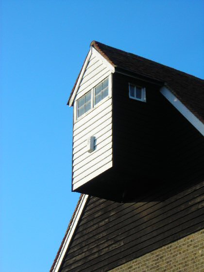 Figure 14: Weatherboarded lucam on the old tide mill.